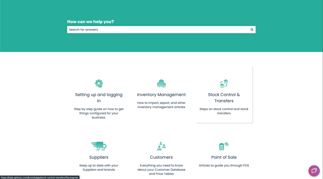 Help Center Browse View