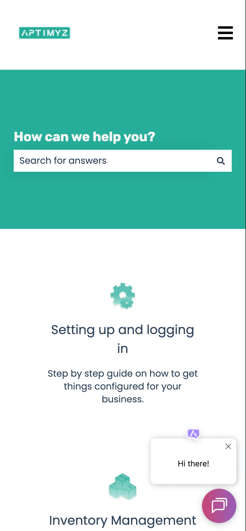 Help Center Home Mobile View