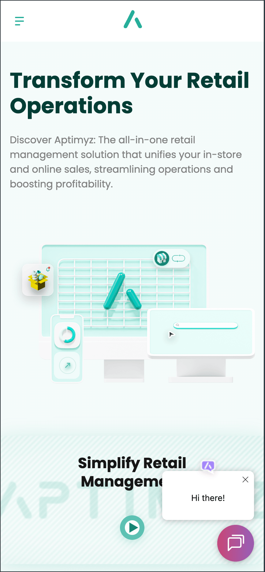 Home Page Mobile View