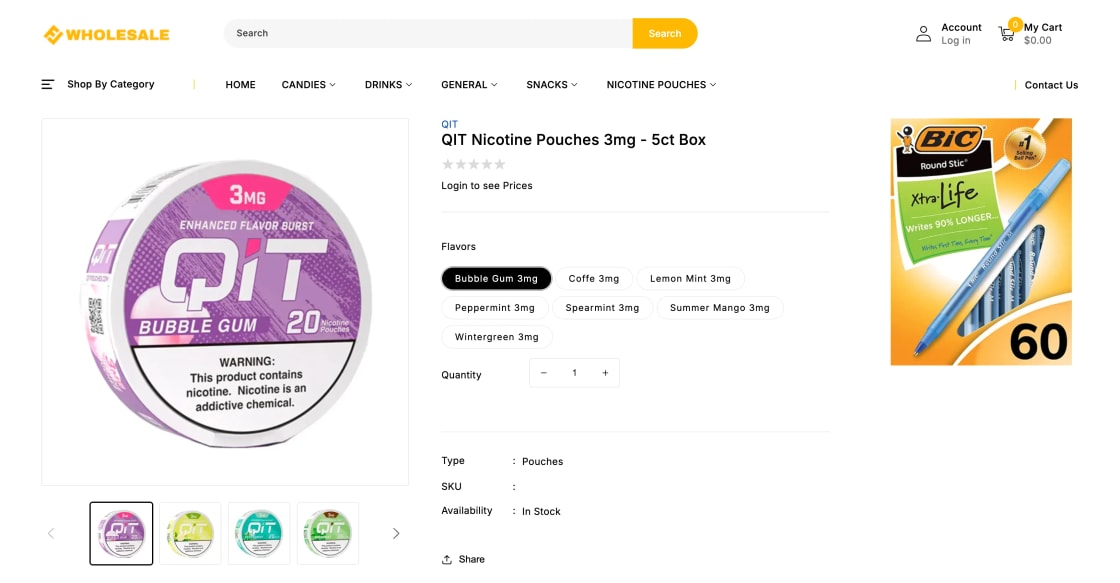 Product Detail Page — QIT Nicotine Pouches