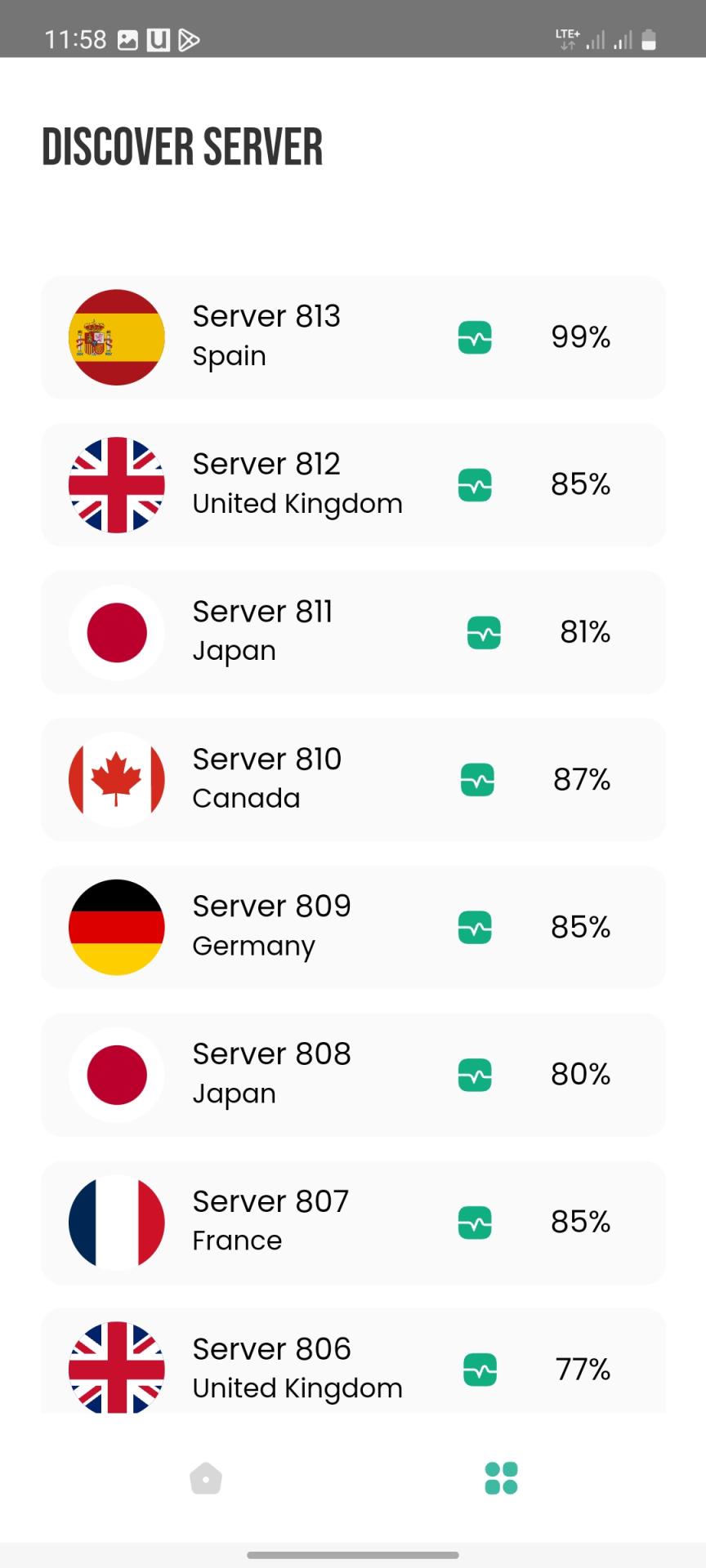 Server List View