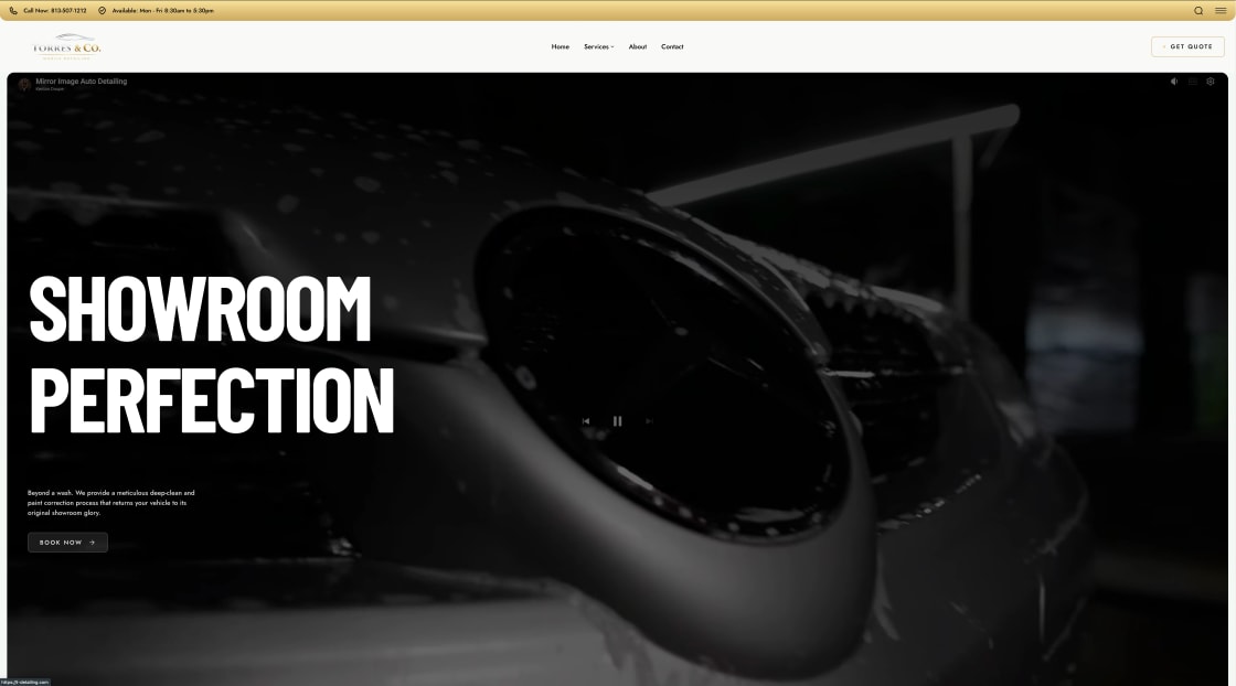 Home Page Desktop View