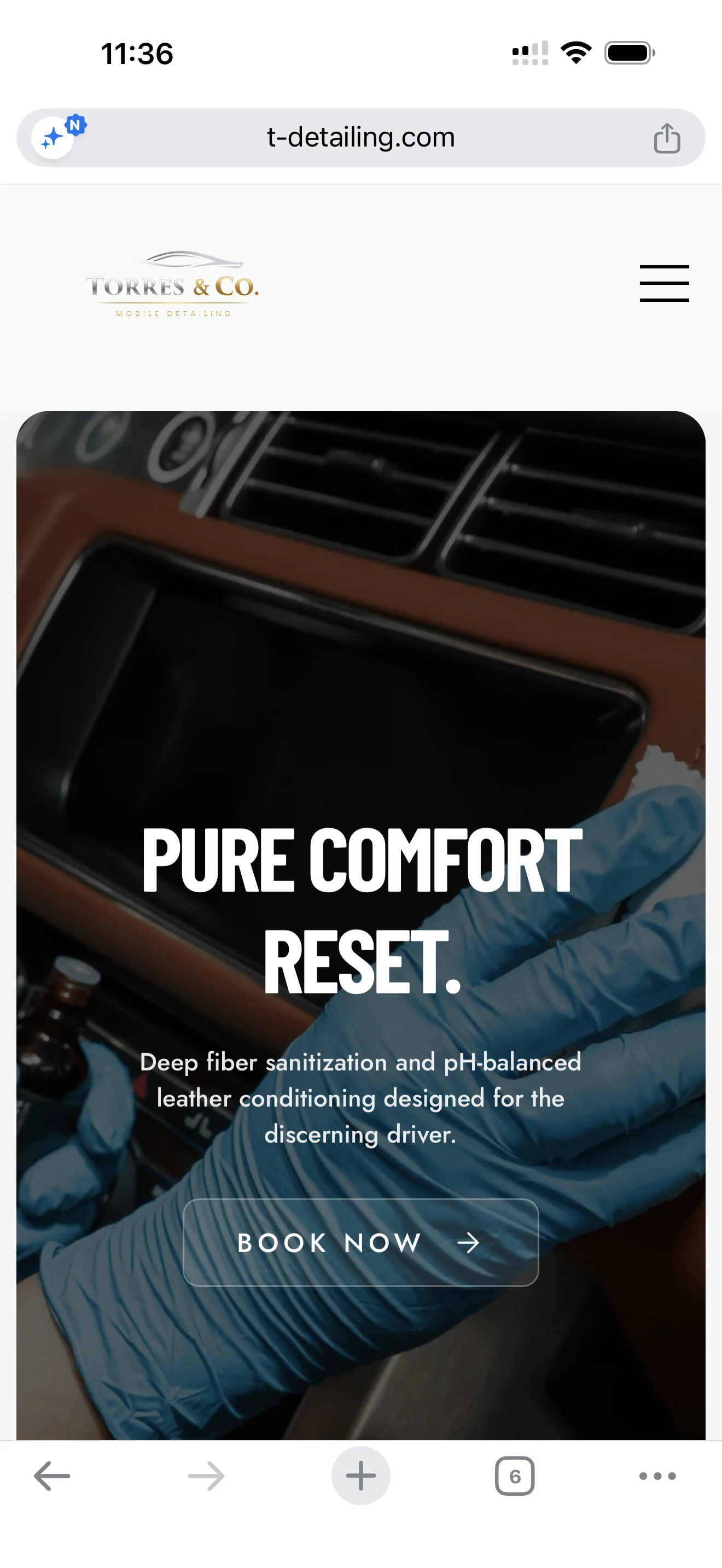 Home Page Mobile View