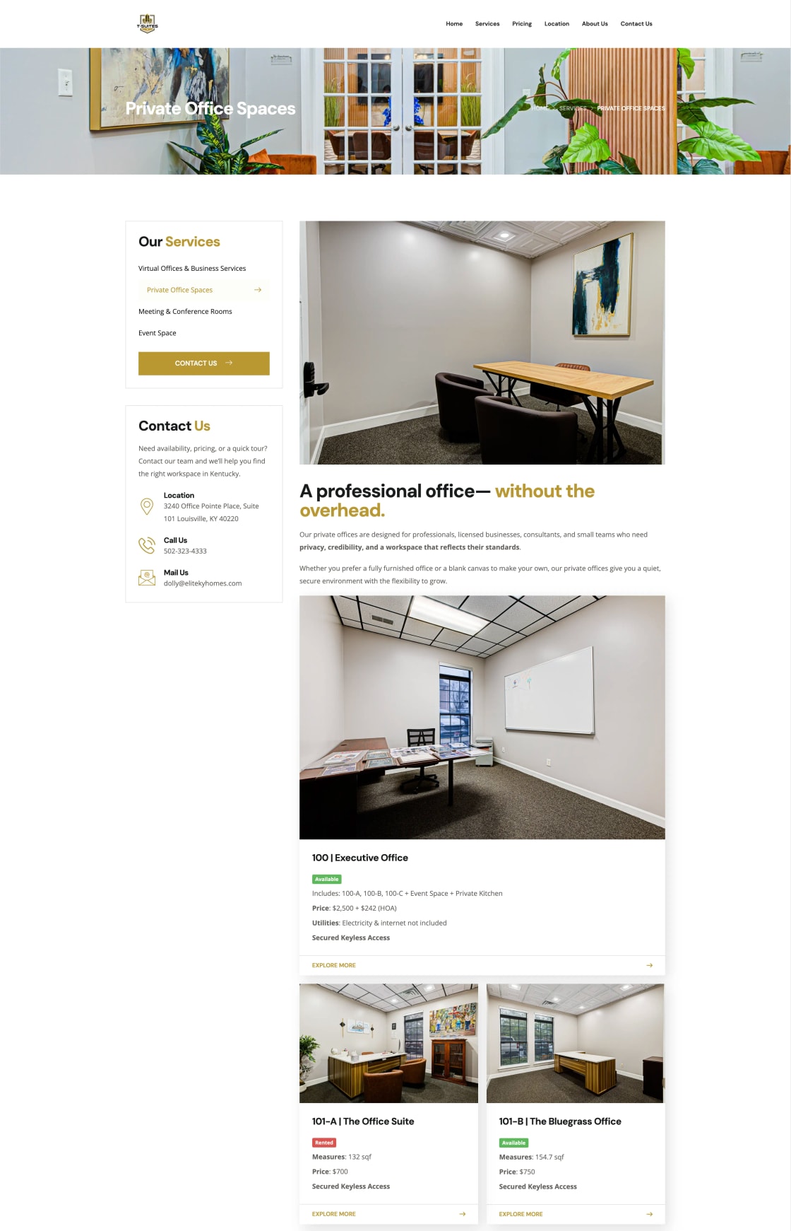 Private Office Spaces View