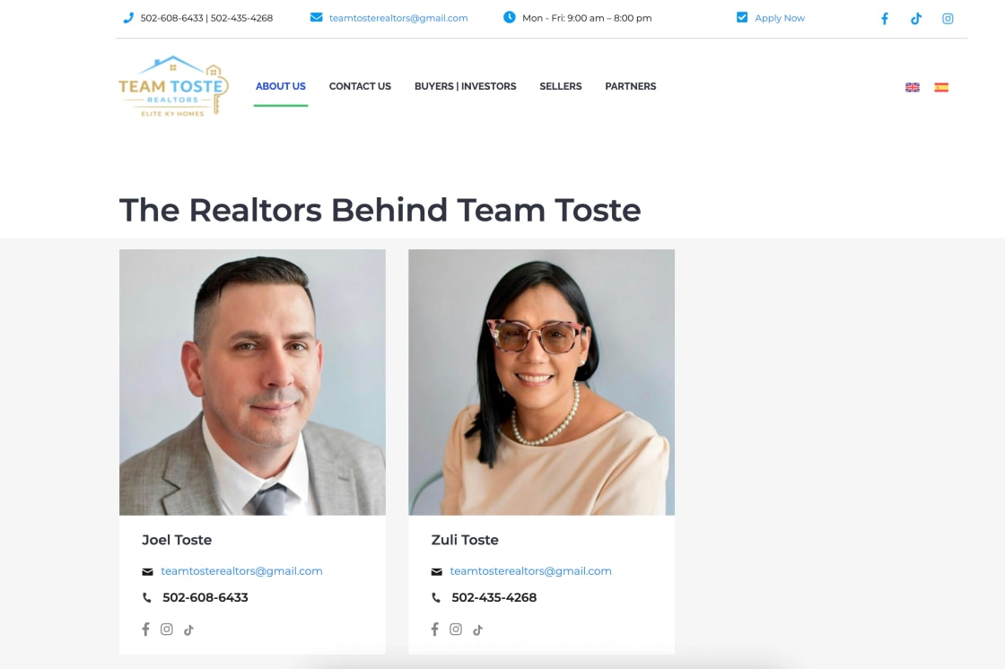 About Us Page View