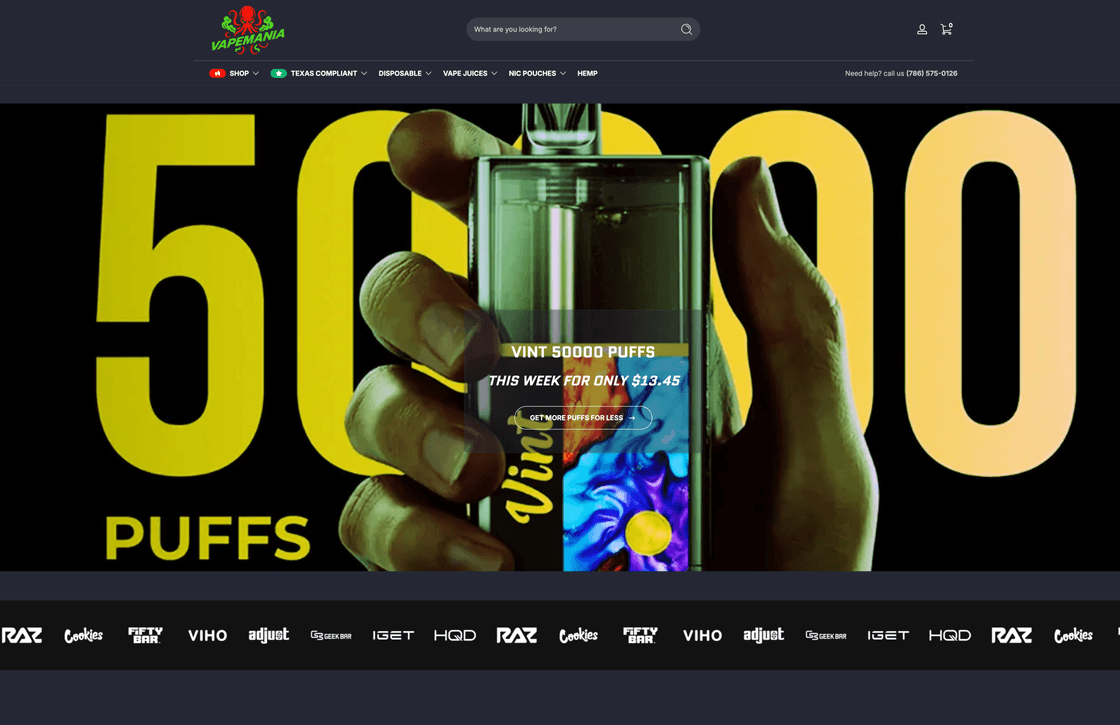 Home Page Desktop View